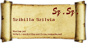 Szibilla Szilvia névjegykártya